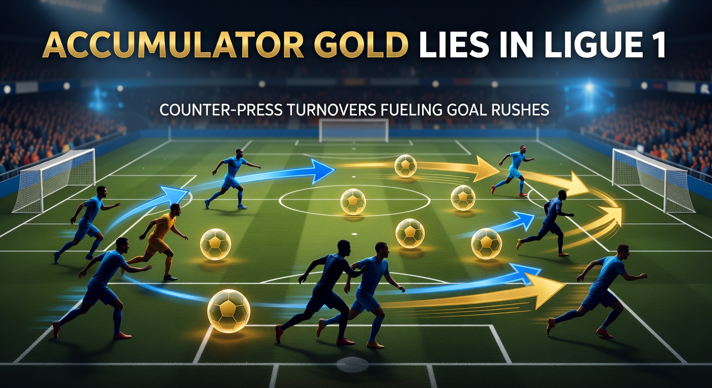 Ligue 1 players swarm for a counter-press turnover, sparking a rapid goal rush downfield