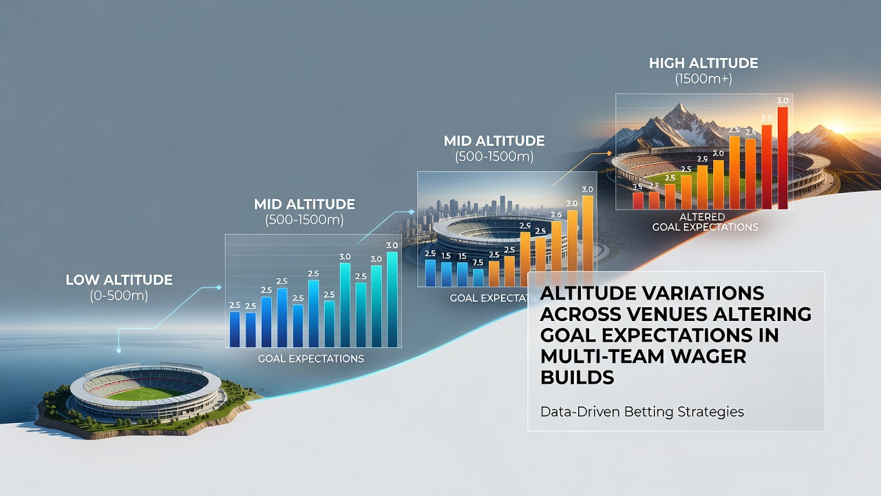 Comparison chart showing goal averages at different altitudes across South American stadiums