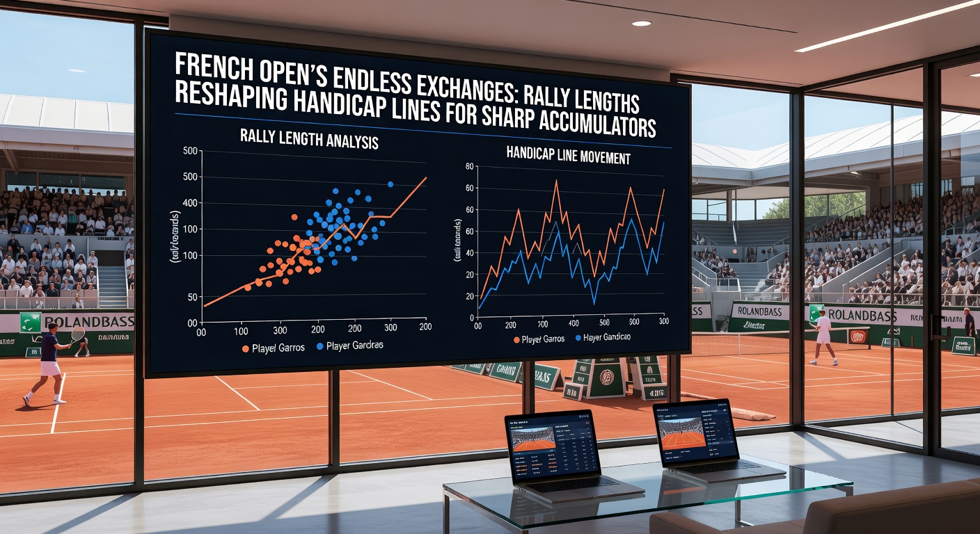 Close-up of French Open players locked in extended baseline rally, clay dust flying as they chase down shots