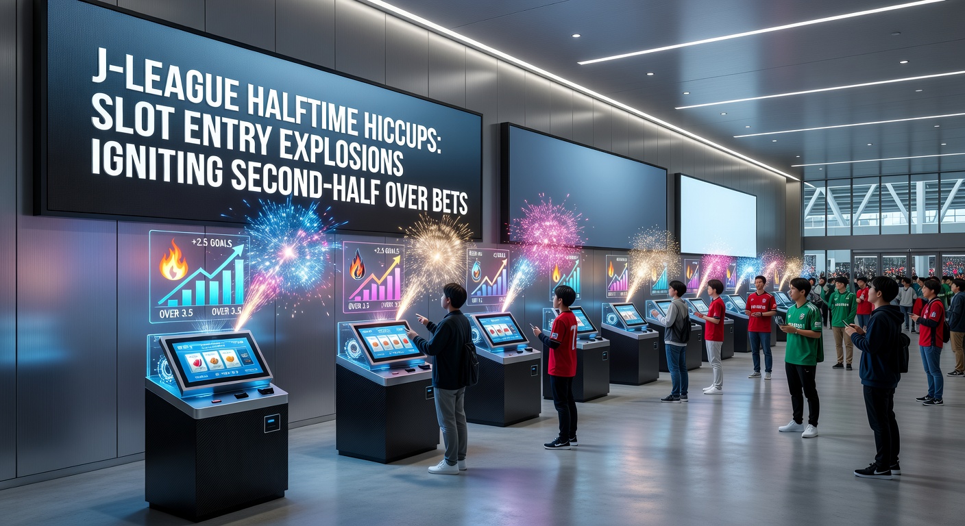 Close-up of a J-League slot entry explosion, with defenders scrambling as the ball finds the danger zone