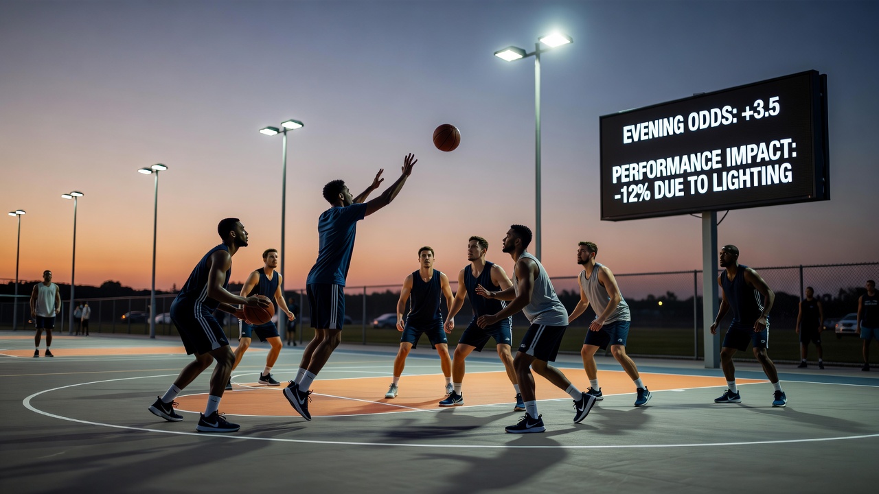 Bookmakers reviewing NBA game data and adjusting evening basketball betting lines based on performance trends