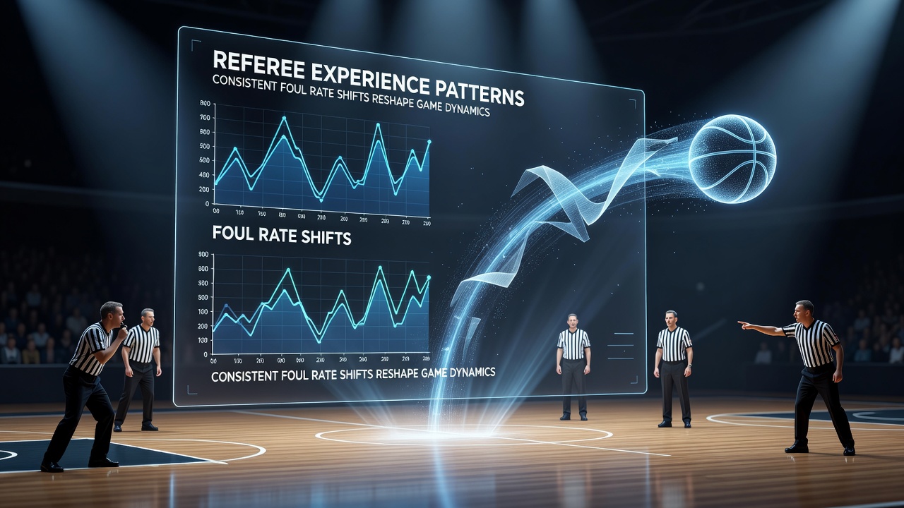 Close-up of basketball officials reviewing a play on a tablet during a timeout