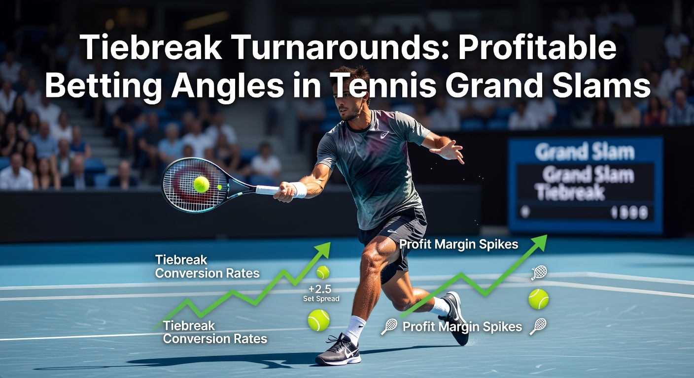 Tennis players locked in a tense tiebreak during a Grand Slam match, racket poised for the next point